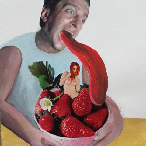 Erdbeerzungenmann